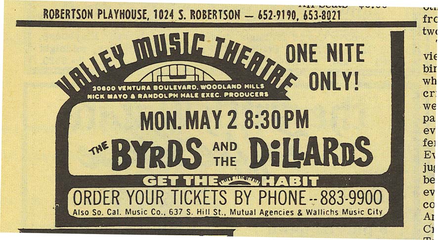 Folk-rock double-bill at the Valley Music Theatre, May 2, 1966.
